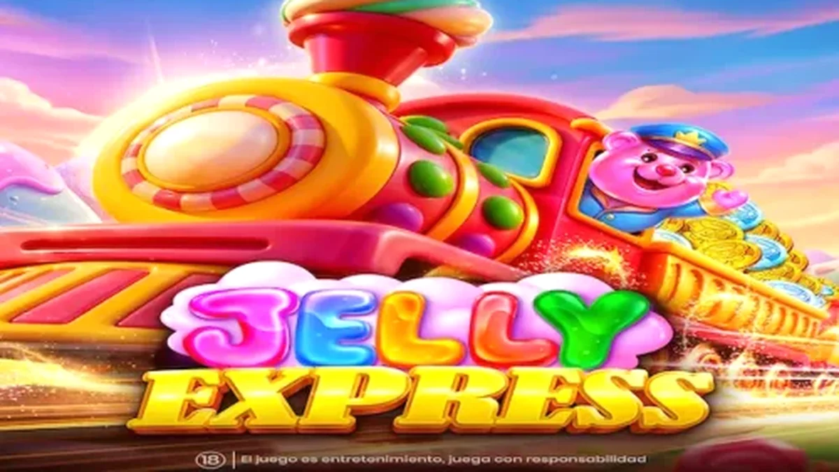 Jelly Express স্লট গেমের রঙিন ক্যান্ডি থিমযুক্ত ইন্টারফেস